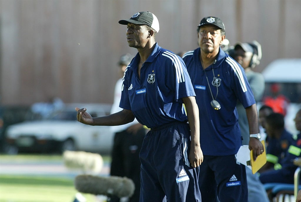 15 February 2004, Pirates assistant coach Harris Chueu during the PSL match between Silver Stars and Orlando Pirates in Mmabatho , South Africa. Photo Credit: - Gallo Images
