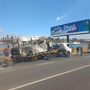 JUST IN: Taxi set alight!  