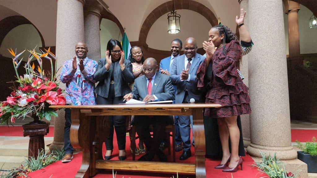 President Cyril Ramaphosa officially signed NHI into law. (Amanda Khoza/News24)