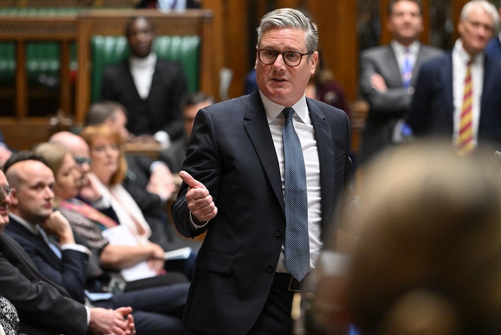 British opposition leader Keir Starmer in the House of Commons on 15 May 2024. (UK PARLIAMENT / AFP) 