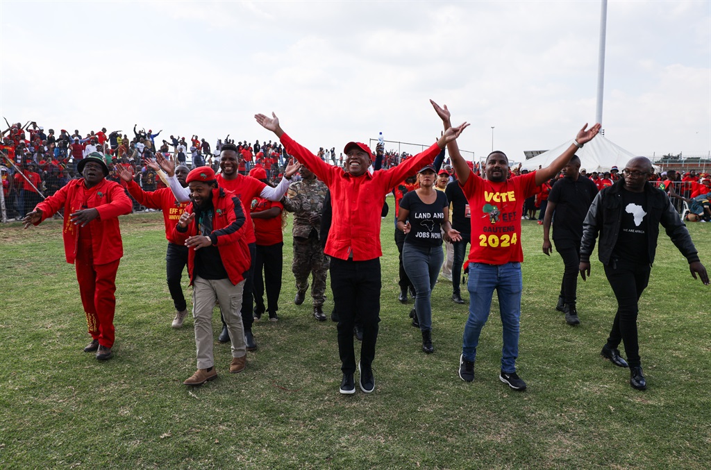 Julius Malema is using the term President rather than Commander in Chief as he moves away from a more militaristic image. (Gallo Images/Luba Lesolle)