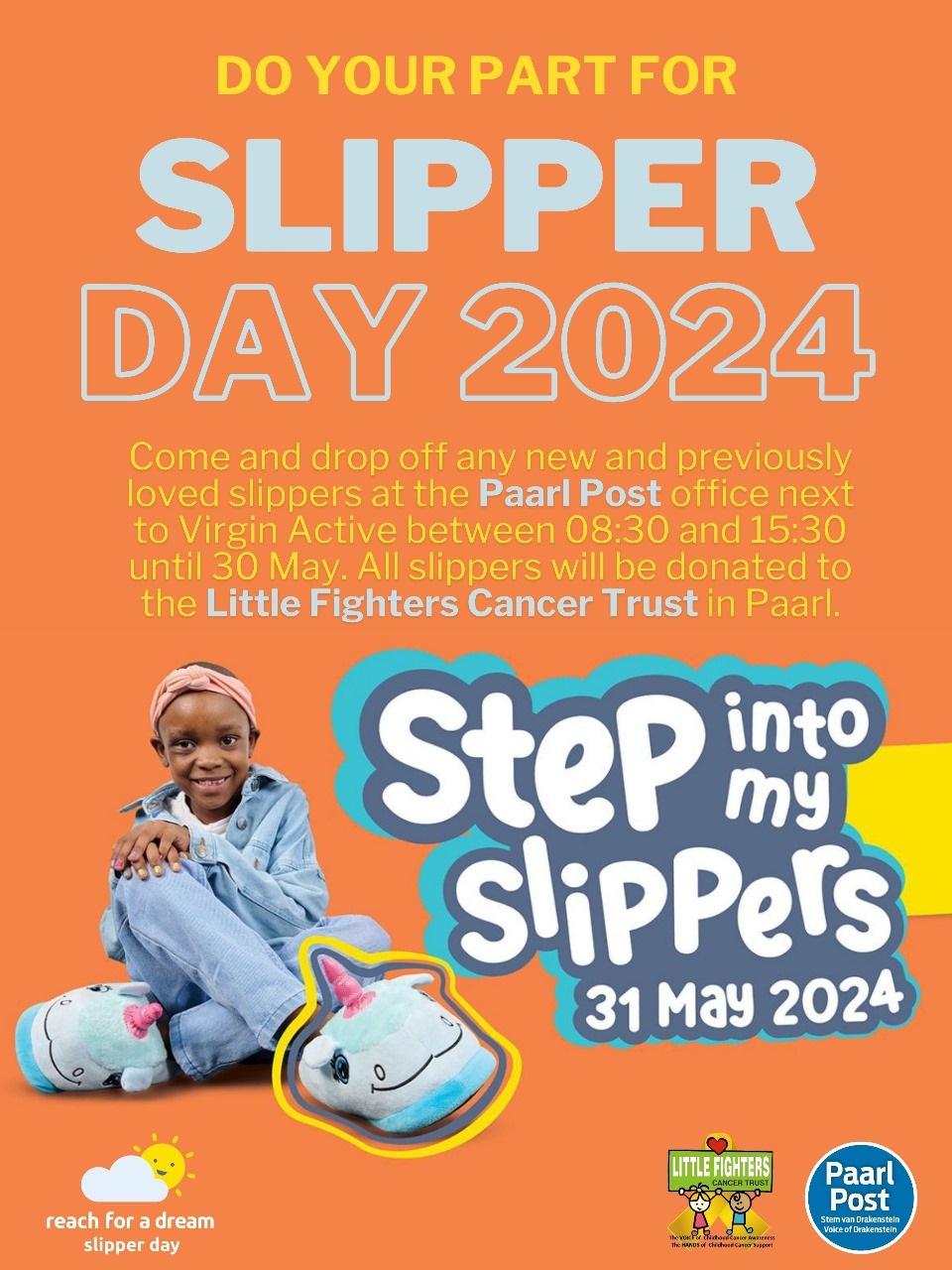 31 May is ‘Reach For A Dream’ Slipper Day