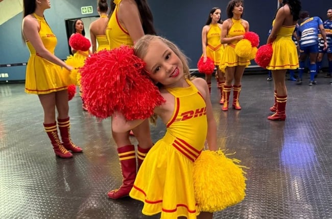 Little Ella Jacobs, the newest member of the DHL Dancers, steals hearts wherever she goes. (PHOTO: Supplied)