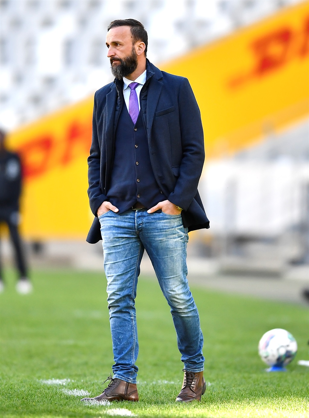 CAPE TOWN, SOUTH AFRICA - MAY 12: Sead Ramovic, head coach of TS Galaxy during the DStv Premiership match between Cape Town City FC and TS Galaxy at DHL Cape Town Stadium on May 12, 2024 in Cape Town, South Africa. (Photo by Ashley Vlotman/Gallo Images)