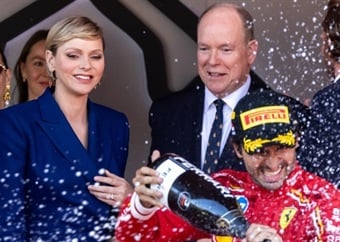 SEE THE PICS: Prince Albert and Princess Charlene celebrate Monaco’s first F1 win in nearly a century