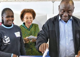 'Determined to ensure that democracy is the winner': President Cyril Ramaphosa votes in Soweto