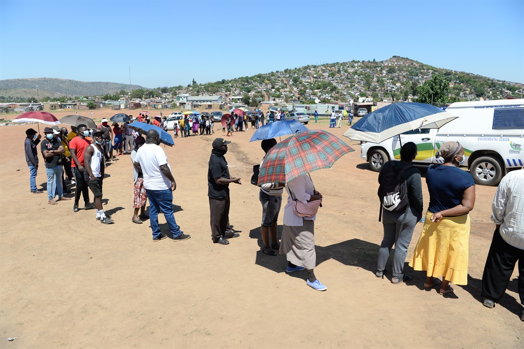 People queued in Atteridgeville to cast their vote