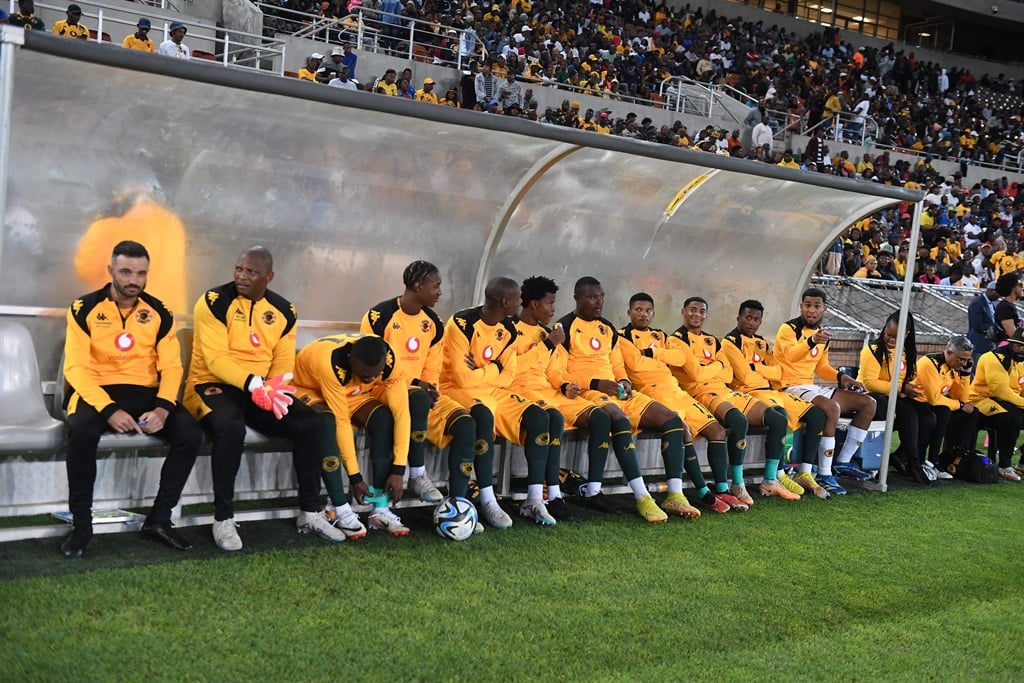 POLOKWANE, SOUTH AFRICA - DECEMBER 30: Kaizer Chiefs bench during the DStv Premiership match between Sekhukhune United and Kaizer Chiefs at Peter Mokaba Stadium on December 30, 2023 in Polokwane, South Africa. (Photo by Philip Maeta/Gallo Images)