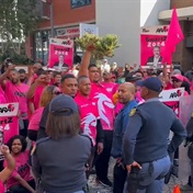 Police on standby as 'non-violent' protesters at Cape Town IEC centre call for a vote recount