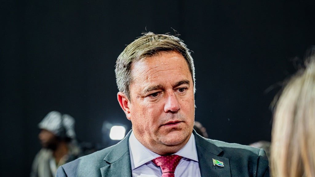 DA leader John Steenhuisen at the IEC results centre in Midrand during the 2024 elections. (Alfonso Nqunjana/News24)