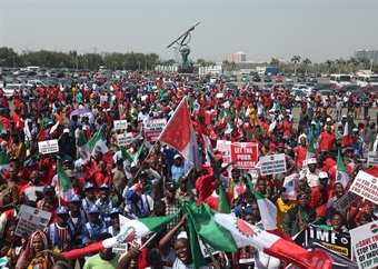 Nigerian unions shut down power grid, disrupt airlines with strike over minimum wage
