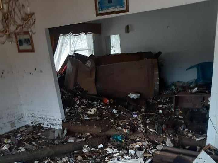 This is what an elderly woman from Kariega's home looked like after it was destroyed by floods at the weekend. (Supplied)