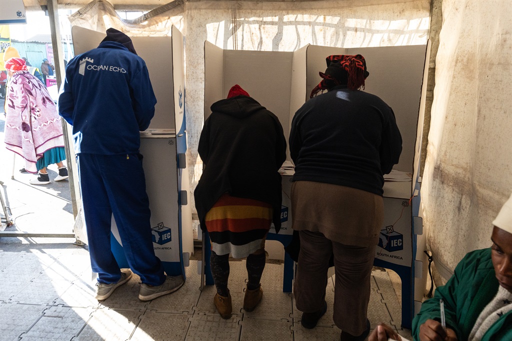 Residents in Khayelitsha vote during the 2024 elec