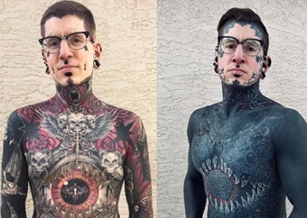 This Canadian dad shells out a whopping R3 million a year on his tattoos 