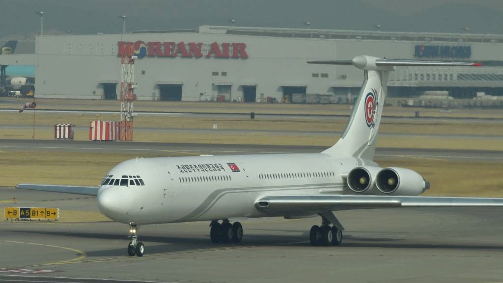 A North Korean airplane carrying North Korea's hig