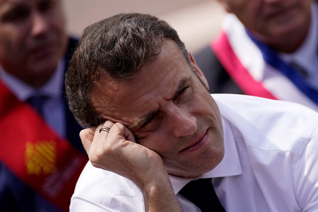 French President Emmanuel Macron.(Daniel Cole / POOL / AFP)