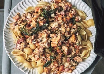 What's for dinner? Herman Lensing's pasta with creamy air fryer roasted butternut and bacon sauce