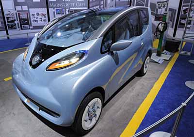 <b>CERTAINLY DIFFERENT:</b> Tata Technlogies' eMo battery car is a long way from the company's ultra-cheap Nano. <i>Image: AFP</i>