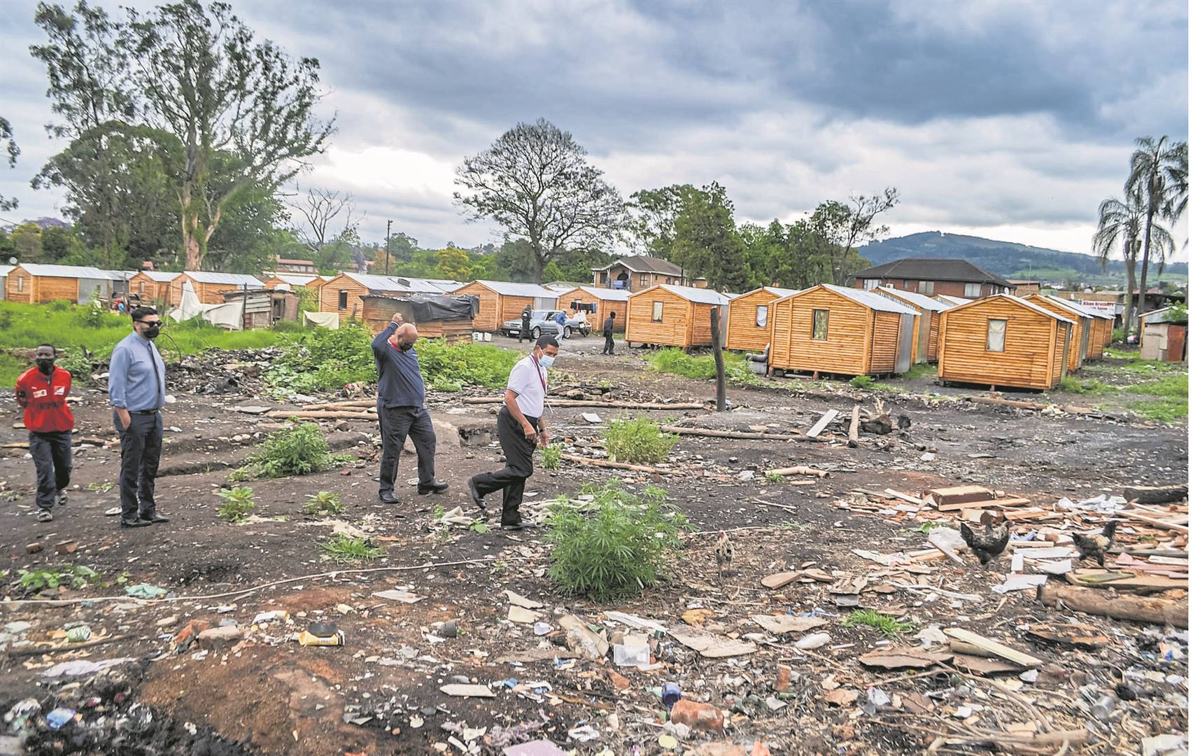 On Friday a team of investigators and commissioners from the South African Human Rights Commission went to the Khan Road informal settlement to conduct an oversight visit.