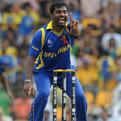 On his way out after a decade of service - Muttiah Muralitharan. (AFP)