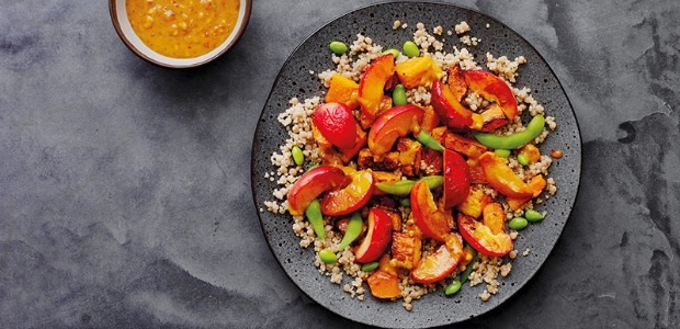 RECIPE | Vegan plum and quinoa salad with peanut dressing | Life