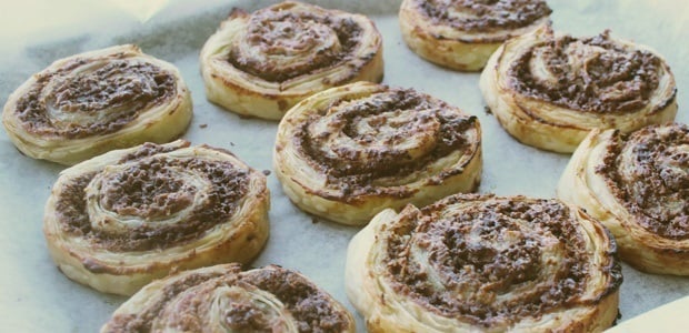 Peppermint Crisp caramel pastry rollS