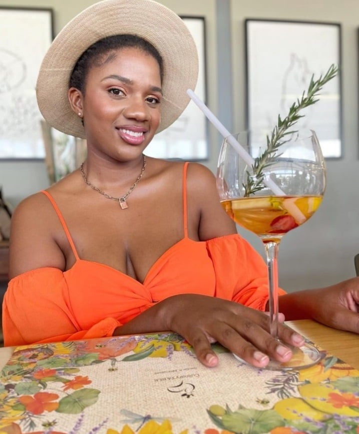 Podcaster Mash Ramu is looking forward into meaningful conversation over a glass of wine at this year's Hollywoodbets Durban July. Photo from Instagram 