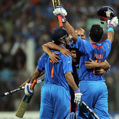India team celebrates (AFP)