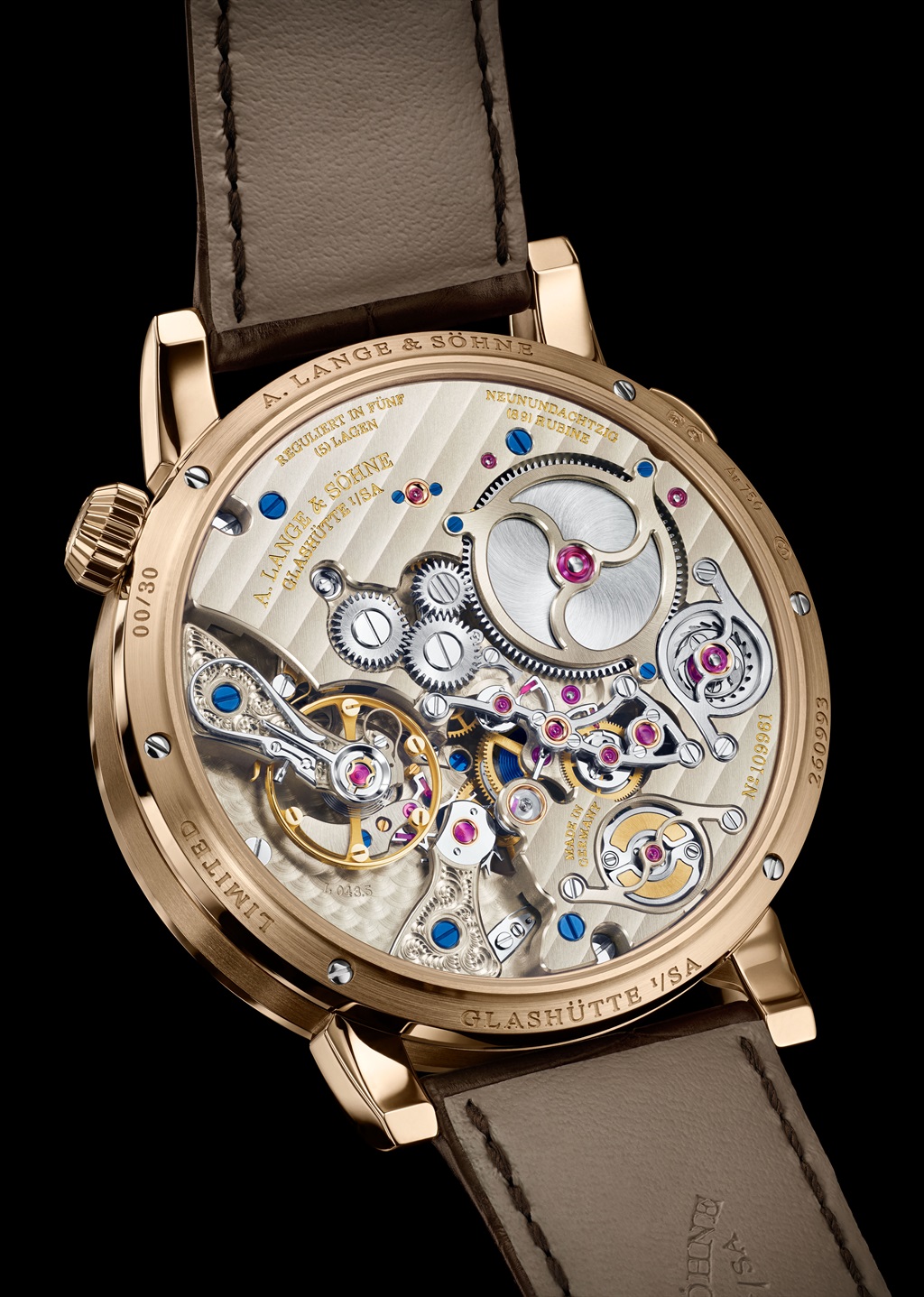 The intricacies of the A. Lange and Sohne watches.