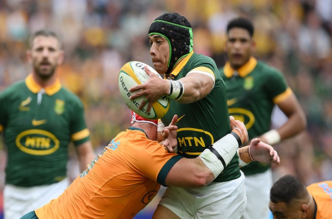 Springbok wing Cheslin Kolbe was everywhere he was needed to be by his team in the 33-7 win over Australia (Matt Roberts/Getty Images)