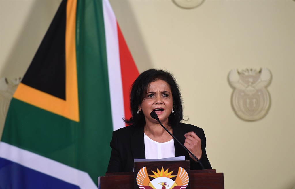 PRETORIA, SOUTH AFRICA â?? NOVEMBER 4: Newly appointed National Director of Public Prosecutions (NDPP) Advocate Shamila Batohi during the announcement of her appointment at the Union Buildings on November 4, 2018 in Pretoria, South Africa. Batohi, who is the first woman to be appointed the National Director of Public Prosecutions (NDPP), will start her new role in February next year. (Photo by Gallo Images / Netwerk24 / Felix Dlangamandla)