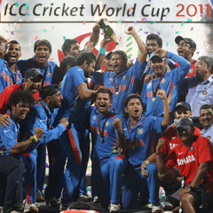 Victorious Indian team (Gallo Images)
