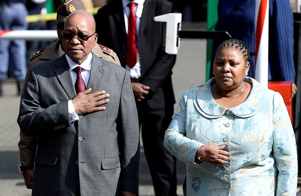 Former President Jacob Zuma and former Speaker Nosiviwe Mapisa-Nqakula have been invited to the Opening of Parliament. (Stephanie De Sakutin/AFP)