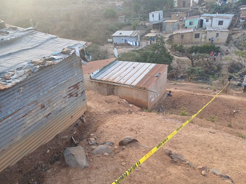 One of the crime scenes where KZN police had a shootout with six robbery suspects. (Supplied)