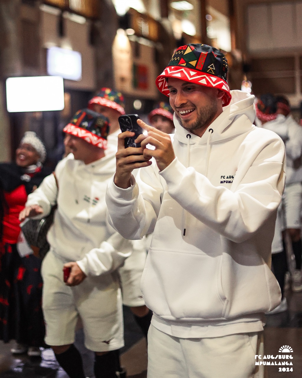 FC Augsburg players upon arrival in Mpumalanga pro