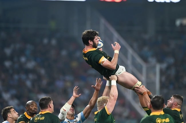 Ruan Nortje of South Africa in action during The Rugby Championship match against Argentina. (Juan Jose Gasparini/Gallo Images)