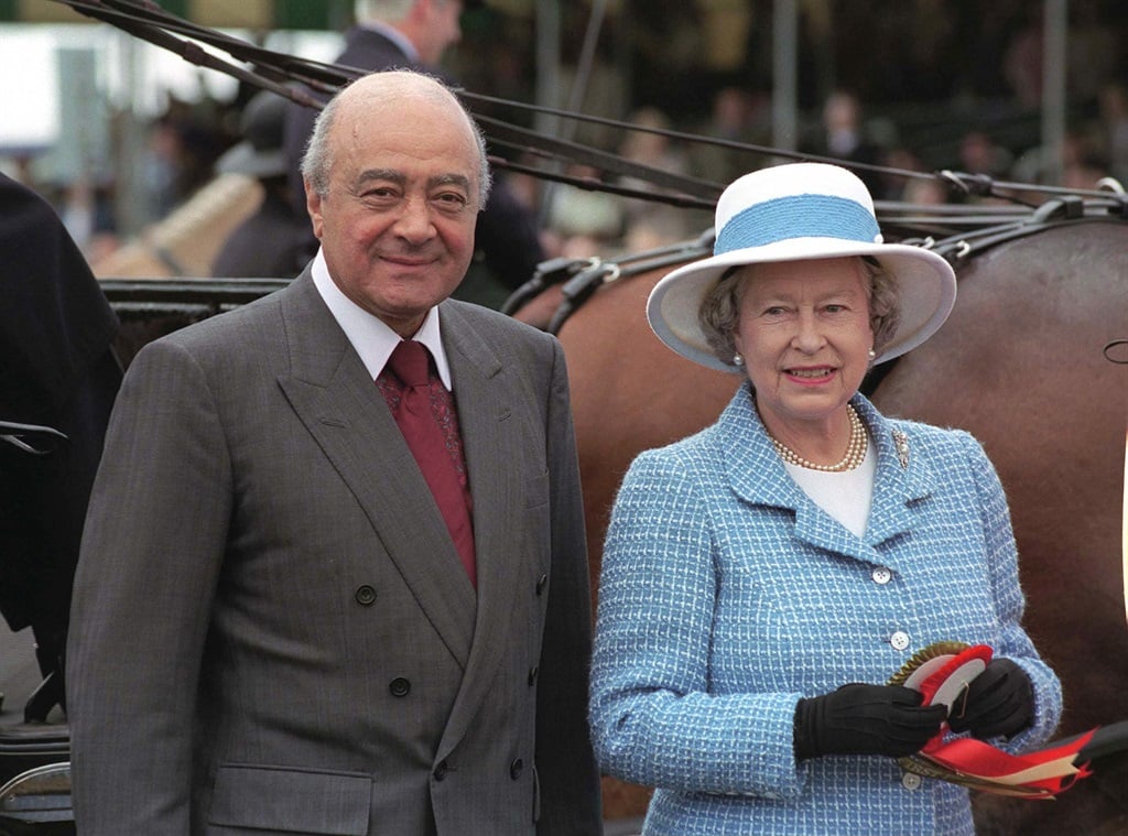 The Queen With Mohammed Al Fayed, Owner Of Harrods