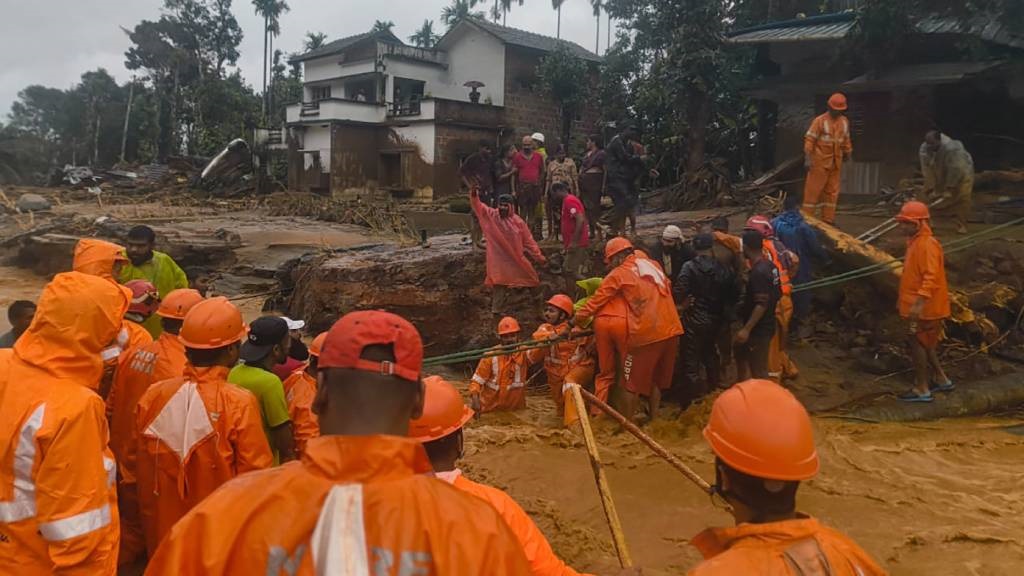 This handout photograph shows NDRF personnel at th