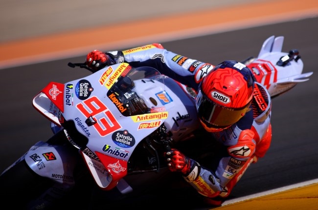 Spain's Marc Marquez claimed pole position at the MotoGP of Aragon in Alcaniz, Spain. (Joan Cros - Corbis/Getty Images)