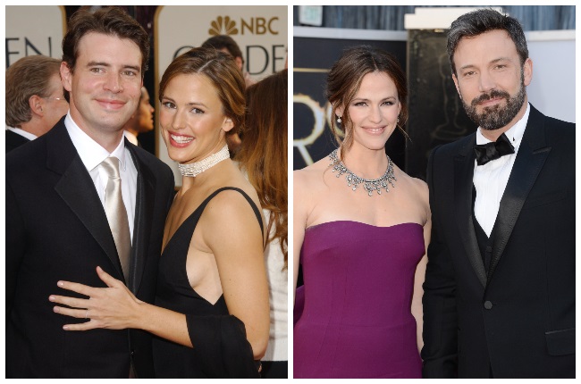 Famous exes: with her ex-husbands Scott Foley and 