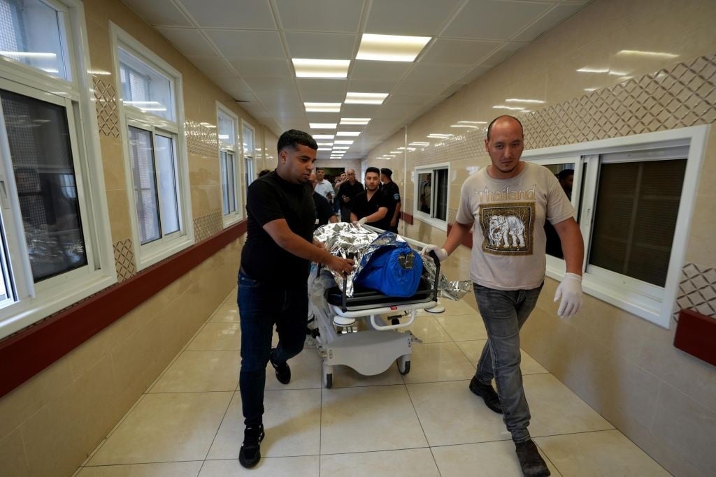 Turkish-American activist Aysenur Ezgi Eygi, who was shot in the head by Israeli forces, was taken to Rafidia State Hospital in Nablus, West Bank on 6 September 2024. (Issam Rimawi/Anadolu via Getty Images)