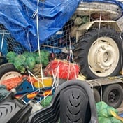 WATCH | Stolen tractor discovered hidden under chips and vegetables at SA-Mozambique border post