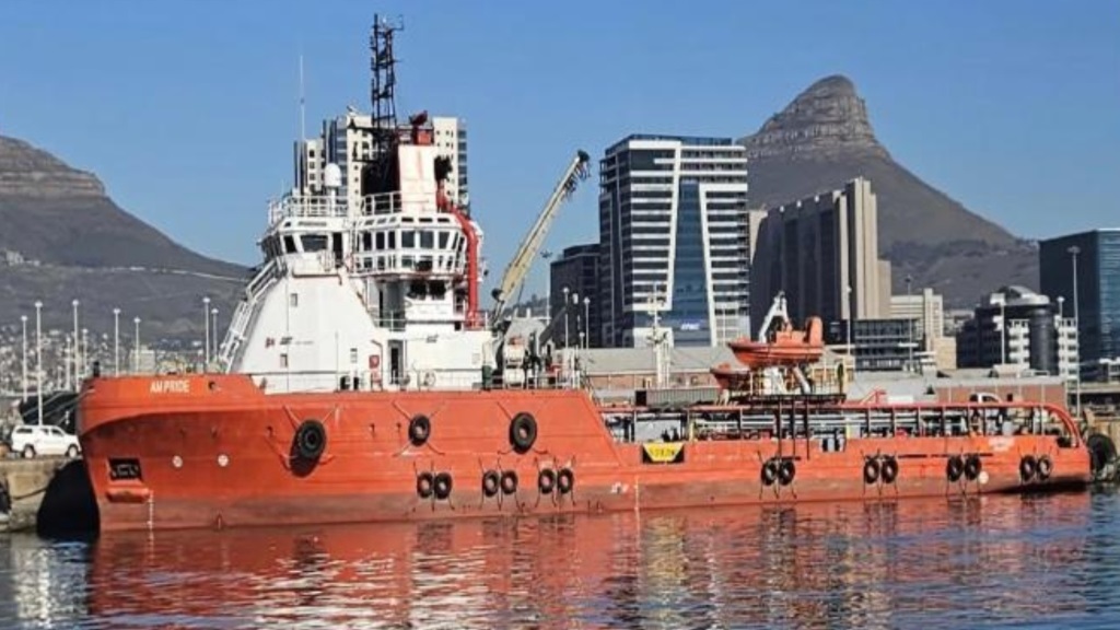 The MV AM Pride is seen in Cape Town. (Samsa)