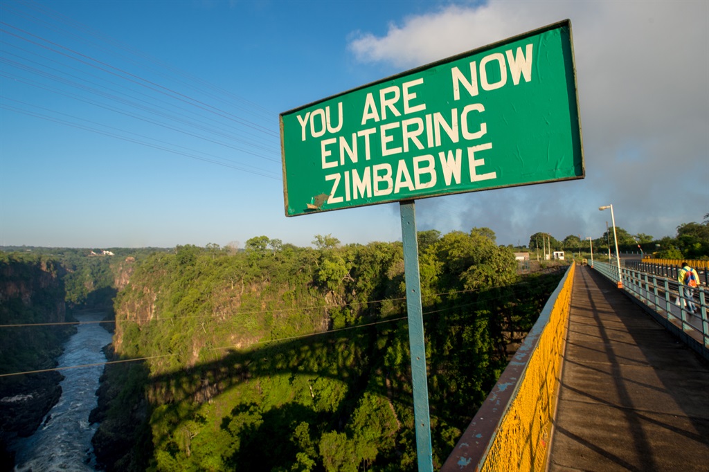Entering Zimbabwe over the Zambezi River.