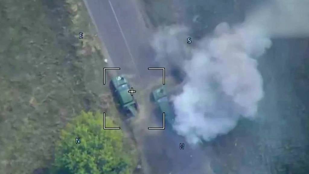 An image taken from a handout footage released by 