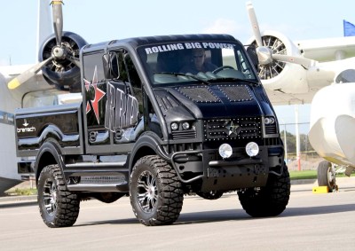 PROPER DOUBLE-CAB BAKKIE: Defence experts say electric vehicles will soon crowd the battlefield. Bremach does a lot of military contract work – which explains its T.Rex’s rather imposing styling. 