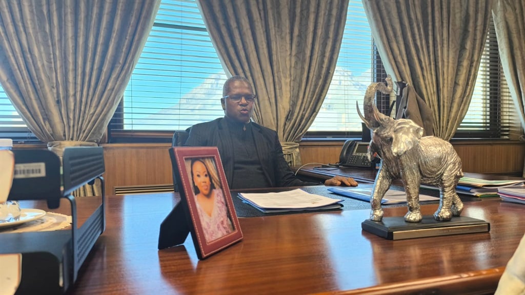 Velenkosini Hlabisa at his office in Cape Town. (Muhammad Hussain/News24)