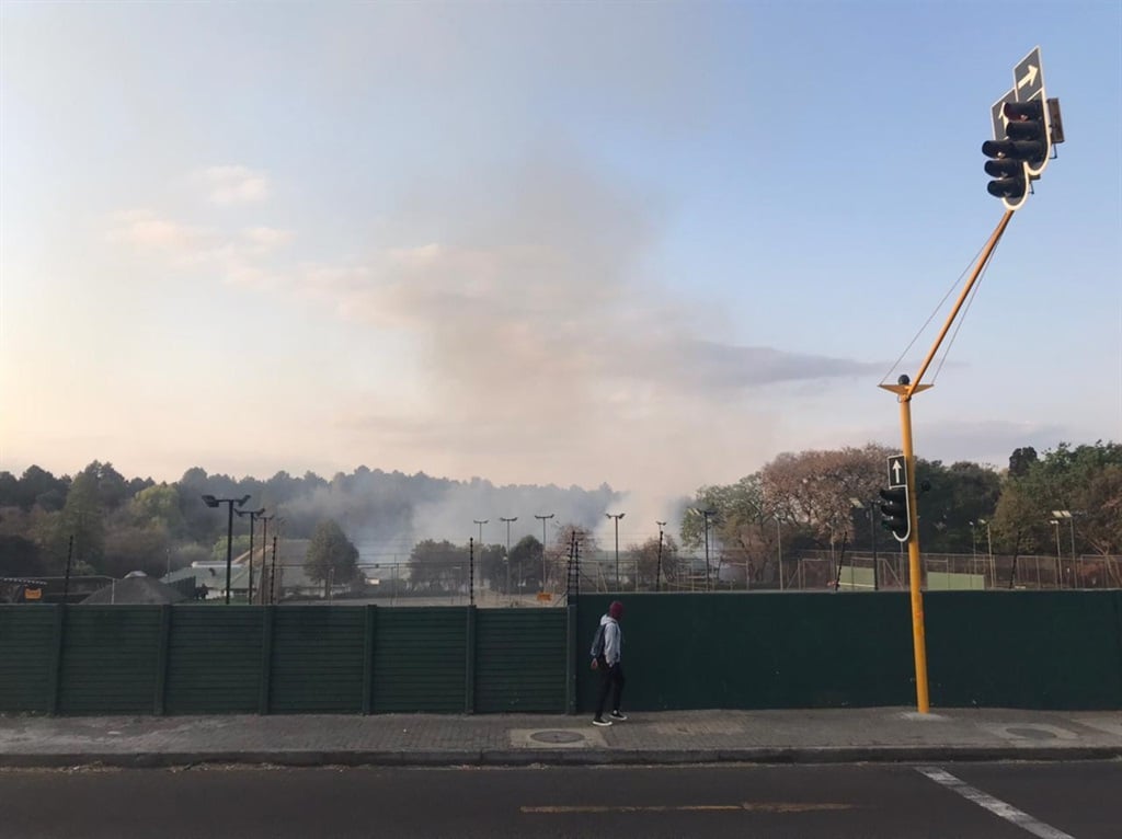 The Johannesburg Country Club caught fire on Tuesd