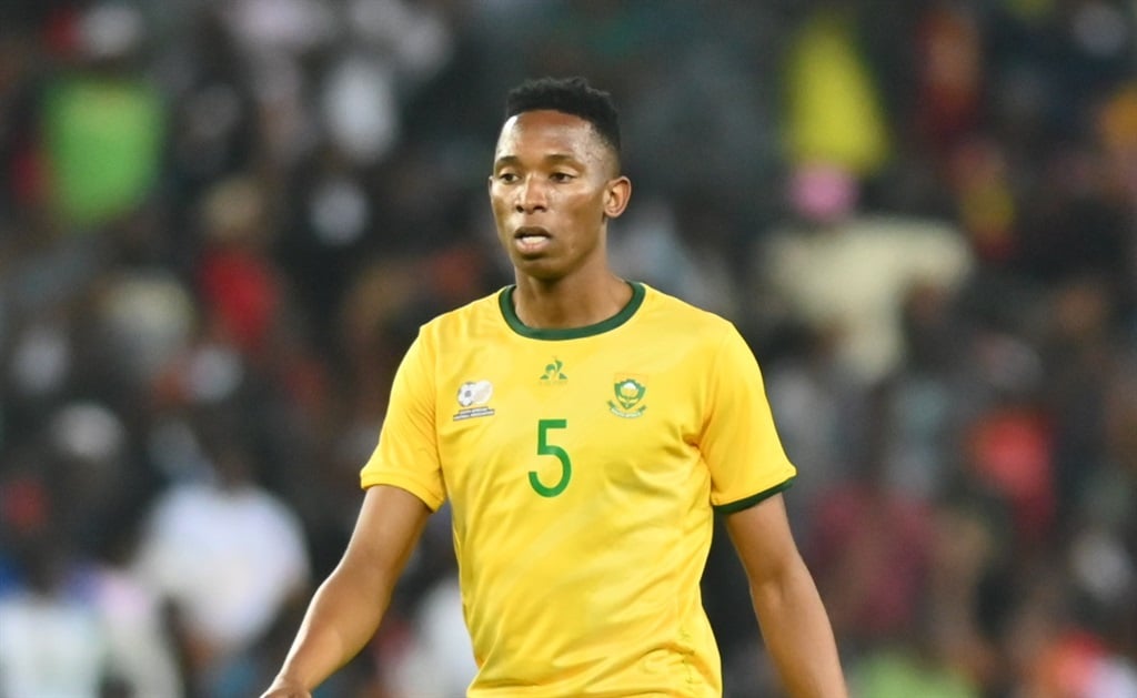 JOHANNESBURG, SOUTH AFRICA - SEPTEMBER 06:  Thalente Mbatha of South Africa during the 2025 African Cup of Nations, Qualifier match between South Africa and Uganda at Orlando Stadium on September 06, 2024 in Johannesburg, South Africa. (Photo by Alche Greeff/Gallo Images)