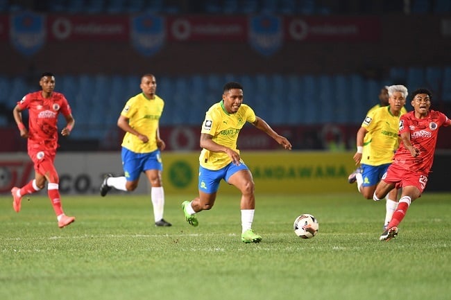 Lucas Rebeiro of Mamelodi Sundowns during the Betway Premiership match against SuperSport United. (Lefty Shivambu/Gallo Images)